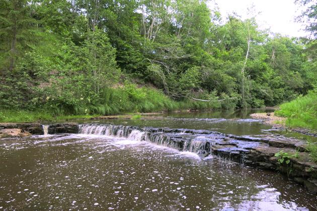 Riežupes ūdenskritumi un atsegumi